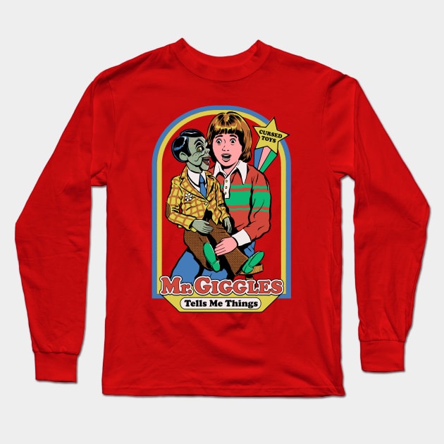 Mr. Giggles Long Sleeve T-Shirt by Steven Rhodes